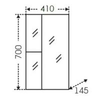 Зеркальный шкаф СанТа Ника 40 L Белый арт-101080 — фото 3, Зеркальные шкафы в ванную