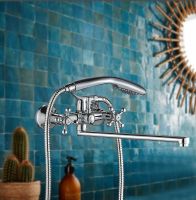 Смеситель для ванны WesnaArt Rassvet универсальный Хром арт-RAS02-320 — фото 2, Смеситель для ванны