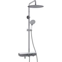 Душевая система WasserKRAFT с термостатом Хром Белая арт-A113.116.058.CH Thermo — фото 5, Душевые стойки