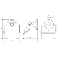 Держатель туалетной бумаги Bemeta Retro bronze Бронза арт-144112017 — фото 3, Держатели туалетной бумаги