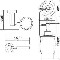 Дозатор для жидкого мыла WasserKRAFT Хром арт-K-24299 — фото 3, Дозаторы