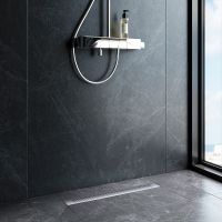 Душевой лоток AM.PM PrimeFlow 60 с решеткой Хром матовый Cut Gradient арт-W02SC-P11-060-01SB — фото 8, Душевые лотки