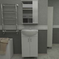 Тумба с раковиной Orange Роса 45 Белый глянец арт-Ro-45TUW+RA — фото 5, Тумбы с раковиной