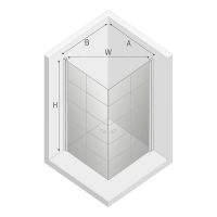 Душевой уголок New Trendy New Soleo Black 90х90 профиль Черный стекло прозрачное арт-D-0285A/D-0285A — фото 7, Квадратные душевые уголки