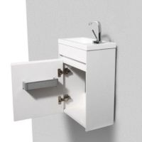 Тумба под раковину BelBagno Pietra Mini 46 подвесная Bianco Lucido арт-PIETRA MINI-460-1A-SO-BL-L — фото 4, Тумбы под раковину