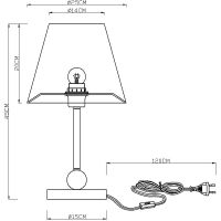 Настольная лампа Artelamp Elba Белая Хром арт-A2581LT-1CC — фото 4, Настольные лампы