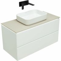 Тумба под раковину Allen Brau Infinity 100 подвесная Белая матовая арт-1.21003.WM — фото 5, Тумбы под раковину