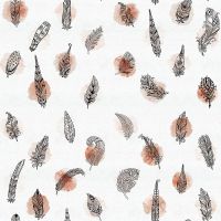 Фреска Ortograf Levity 33391 Фактура бархат FX Флизелин (2,7*2,7) Белый/Красный, Перья арт-33391 (бархат FX) — фото 2, Фрески