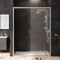 Душевая дверь AM.PM Gem 150 профиль Хром матовый стекло матовое-прозрачное арт-W90G-150-1-195MM — фото 4, Раздвижные душевые двери