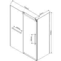 Душевой уголок Vincea Como Soft 110x90 профиль Черный стекло прозрачное арт-VSR-1CS9011CLB — фото 12, Прямоугольные душевые уголки