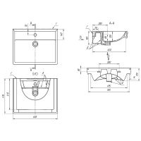 Тумба с раковиной Brevita Gloster 60 Графит матовый арт-УТ000012446 — фото 12, Тумбы с раковиной