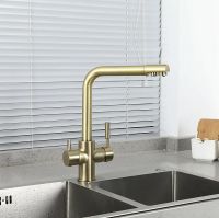 Смеситель для кухни Frap H52 Сатин золотой арт-F4352-3 — фото 4, Смесители для кухни