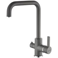Смеситель для кухни Paulmark Logas Серый металлик арт-Lo213021-402 — фото 1, Смесители для кухни
