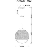 Товар: Подвесной светильник Artelamp Jupiter chrome Прозрачный Хром арт-A7963SP-1CC - фото 4 Подвесной светильник Artelamp Jupiter chrome Прозрачный Хром арт-A7963SP-1CC — фото 4, Подвесные светильники
