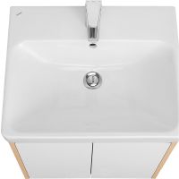 Тумба под раковину Aquaton Сканди Doors 55 Белый глянец, Дуб верона арт-1A278801SDB20 — фото 5, Тумбы под раковину