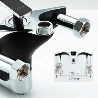 Душевая система Frap H57 Черная матовая Хром арт-F2457 — фото 3, Душевые стойки