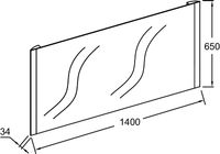 Зеркало Jacob Delafon Replique 140 с подсветкой с инфракрасным выключателем с функцией антипар арт-EB1476-NF — фото 3, Зеркала в ванную комнату