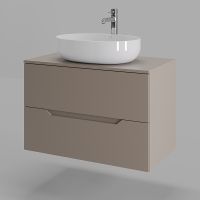 Тумба с раковиной Orange Line 80 подвесная Латте матовый арт-Li-80TuLMDF+B05-520W — фото 2, Тумбы с раковиной