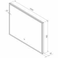 Зеркало Континент Amer 1000х700 с подсветкой с бесконтактным выключателем арт-ЗЛП1523 — фото 8, Зеркала в ванную комнату