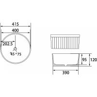 Раковина-чаша Abber Bequem 42 Белая арт-AC2114 — фото 7, Раковины накладные