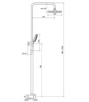 Товар: Душевая система Ravak DS 090.00 Хром арт-X07P232 - фото 3 Душевая система Ravak DS 090.00 Хром арт-X07P232 — фото 3, Душевые стойки