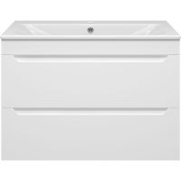 Тумба с раковиной Misty Бриз 80 подвесная Белая матовая арт-УТ000023905 — фото 2, Тумбы с раковиной