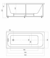 Акриловая ванна Aquatek Eco-friendly Мия 165x70 без панелей, каркаса и слив-перелива арт-MIY165-0000001 — фото 5, Акриловые ванны