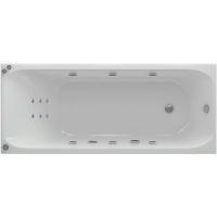 Акриловая ванна Aquatek Альфа 170x70 с гидромассажем с фронтальной панелью с каркасом (разборный) со слив-переливом (слева) арт-ALF170-0000007 — фото 1, Акриловые ванны