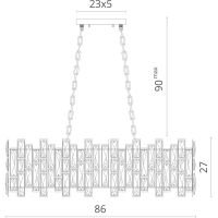 Люстра Divinare Medea Прозрачная Золото арт-1684/01 SP-10 — фото 4, Люстры