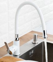 Смеситель для кухни Frap H41 Белый Хром арт-F4041 — фото 7, Смесители для кухни