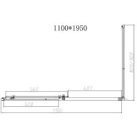 Душевой уголок Vincea Slim-N 110x90 профиль Черный стекло тонированное арт-VSR-4SN9011CGB — фото 7, Прямоугольные душевые уголки