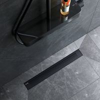 Душевой лоток AM.PM PrimeFlow 60 с Черной матовой решеткой Cut Gradient арт-W02SC-P11-060-01BM — фото 7, Душевые лотки