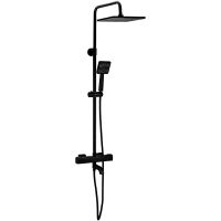 Душевая система Gappo с термостатом Черная матовая арт-G2491-6 — фото 1, Душевые стойки