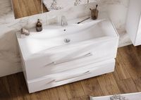 Тумба под раковину Aquaton Мадрид 120 М подвесная Белая арт-1A168701MA010 — фото 5, Тумбы под раковину