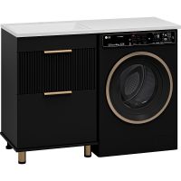 Тумба с раковиной Brevita Enfida 120 L Черная матовая арт-УТ000016087 — фото 1, Тумбы с раковиной