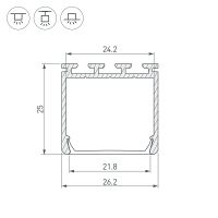 Профиль алюминиевый Arlight накладной Черный арт-028123 — фото 3, Профили для светодиодных лент