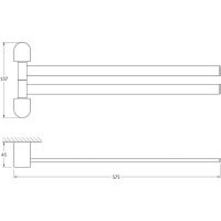 Полотенцедержатель Artwelle Schwarz 35 поворотный Черный матовый арт-7731 — фото 3, Полотенцедержатели