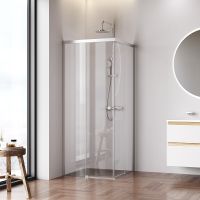 Душевой уголок AM.PM X-Joy 80х80 профиль Хром матовый стекло прозрачное арт-W94G-403-8080-МТ1К — фото 1, Квадратные душевые уголки