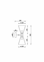 Настенный светильник Maytoni Modern Vesper Черный Золото арт-MOD108WL-02GB — фото 3, Бра