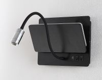 Товар: Настенный светильник Crystal Lux Хром Черный арт-CLT 226W250USB BL - фото 2 Настенный светильник Crystal Lux Хром Черный арт-CLT 226W250USB BL — фото 2, Бра