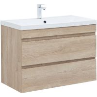 Тумба под раковину Aquanet Нота New 90 подвесная Дуб светлый арт-334199 — фото 1, Тумбы под раковину