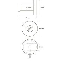 Крючок для полотенец Bemeta Neo Нержавеющая сталь арт-104106065 — фото 3, Крючки для полотенец