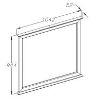 Зеркало Opadiris Кантара 105 Белое матовое арт-00-00003714 — фото 5, Зеркала в ванную комнату
