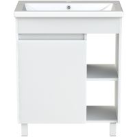 Тумба с раковиной Orange Topline-Line 60 Белый глянец Светло-серый глянец арт-TLIB60+RA — фото 1, Тумбы с раковиной