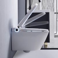 Комплект унитаза биде с инсталляцией Timo с сиденьем Микролифт и клавишей смыва Хром арт-TE-751 — фото 6, Умные унитазы