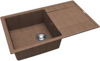 Кухонная мойка Florentina Липси-860 Коричневая арт-20.130.D0860.105 — фото 2, Кухонные мойки
