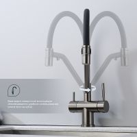 Смеситель для кухни Splenka Графит матовый Черный арт-S70.62.09 — фото 7, Смесители для кухни