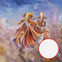 Фреска Ortograf Животные 8273 Фактура бархат FX Флизелин (1,5*1,5) Голубой/Оранжевый, Рыбы/Живопись арт-8273 (бархат FX)