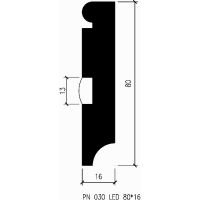 Плинтус Evrowood 2000x80x16 мм арт-PN 030 led — фото 10, Плинтуса напольные