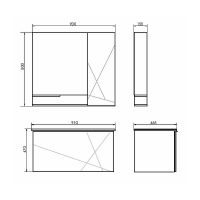 Зеркало со шкафом Comforty Мерано 90 R Белое матовое арт-00-00010664 — фото 7, Зеркальные шкафы в ванную